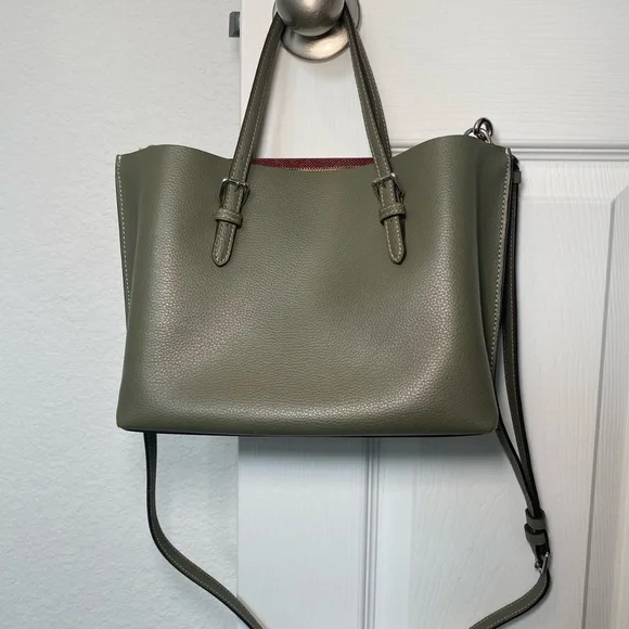 Coach Sage Green Leather Tote and Wristlet Set - Picture 5 of 10
